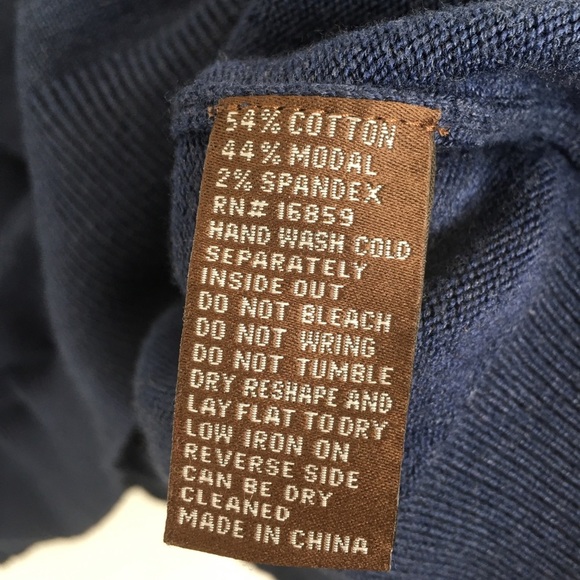 J. McLaughlin Men’s Quarter Zip Pullover Sweater Blue Size XL Preppy - Picture 8 of 12